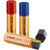 STABILO point 88 Fineliner 0.4 mm Nadelspitze Färbig sortiert 20 Stück