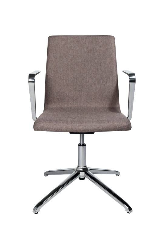 TOPSTAR Konferenzstuhl Stoff Feste Armlehne Hellbraun 110 kg Sitness Cube