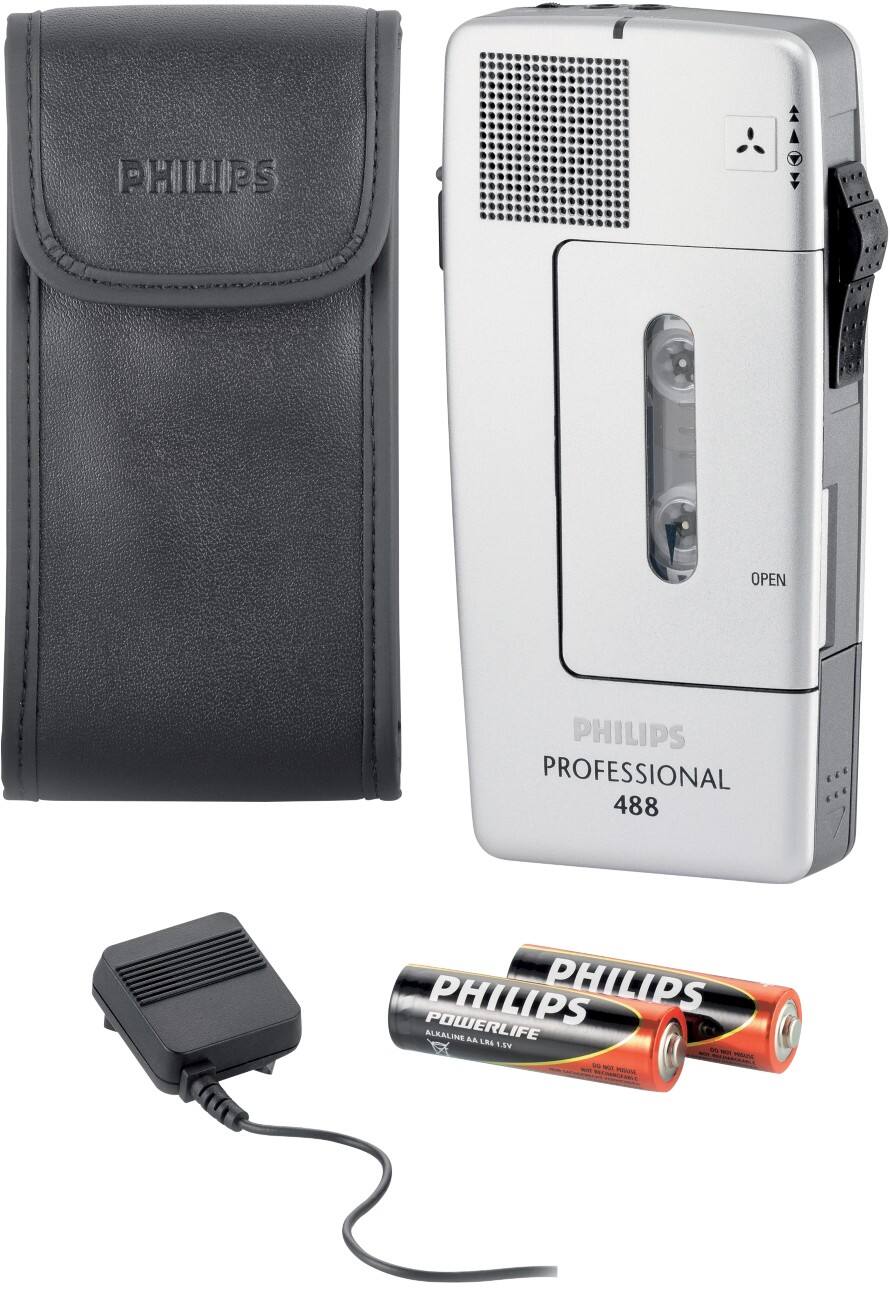 Philips Analoges Diktiergerät Pocket Memo LFH 488 Grau