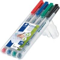 STAEDTLER Lumocolor 316 Folienstifte Fein Feinspitze Färbig sortiert 4 Stück