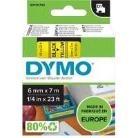 Dymo D1 S0720790 / 43618 Authentic Schriftband Selbstklebend Schwarzer Druck auf Gelb 6 mm x 7m