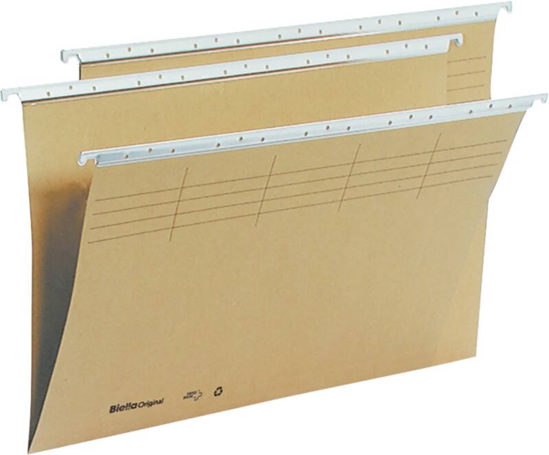 Biella Hängemappen A4 300 g/m² Braun Blauer Engel UZ14b (Recyclingpapier Schreibwaren) 50 Stück