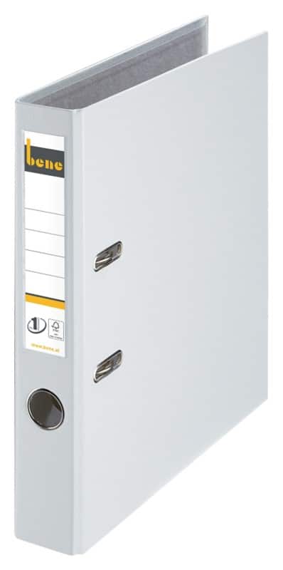Bene No.1 Power Ordner Schmal A4 52 mm Weiß 2 Ringe 291600WS Kunststoff Hochformat