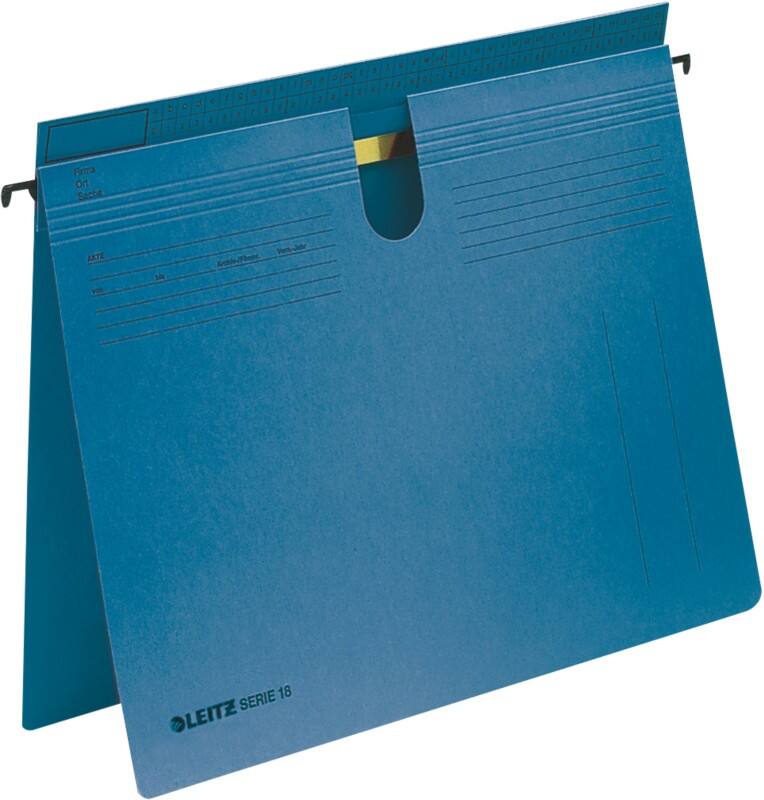 Leitz Series 18 Hängehefter A4 250 g/m² Blau Blauer Engel UZ14b (Recyclingpapier Schreibwaren), Anteil recycelter Pappkarton 100%