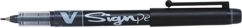 Pilot V-Sign Pen Fineliner 0.6 mm Nadelspitze Schwarz