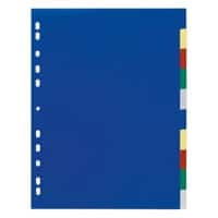 DURABLE Register 6747 DIN A4 Überbreite Farbig sortiert 10-teilig 11-fach Kunststoff Blanko