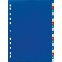 DURABLE A - Z Register A4 Färbig sortiert Blau, Gelb, Rot, Grün 20-teilig PP (Polypropylen) 11 Löcher 6755