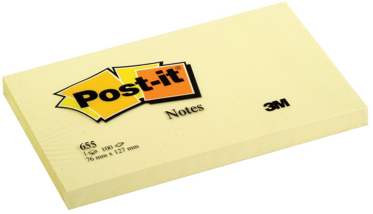 Post-it Haftnotizen 127 x 76 mm Kanariengelb 100 Blatt