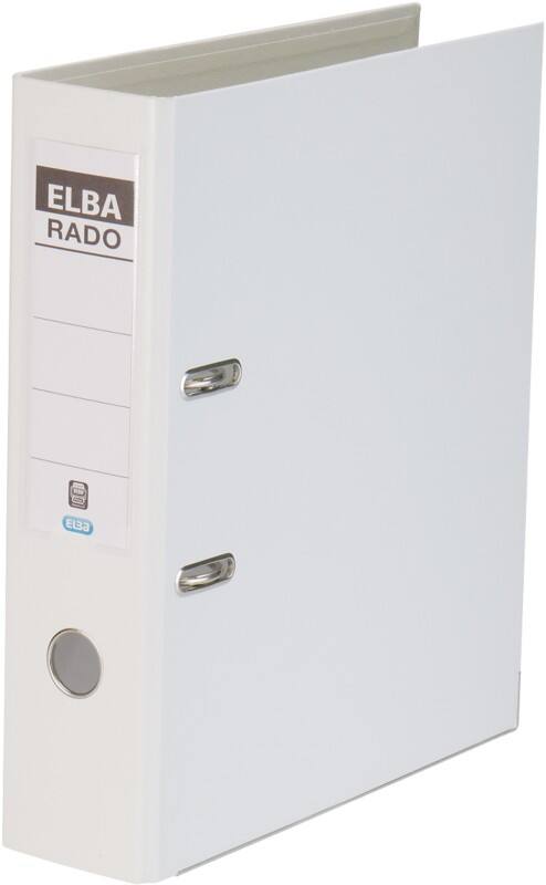 ELBA Rado Plast Ordner Breit A4 80 mm Weiß 2 Ringe Rado Plast PVC (Polyvinylchlorid) Hochformat