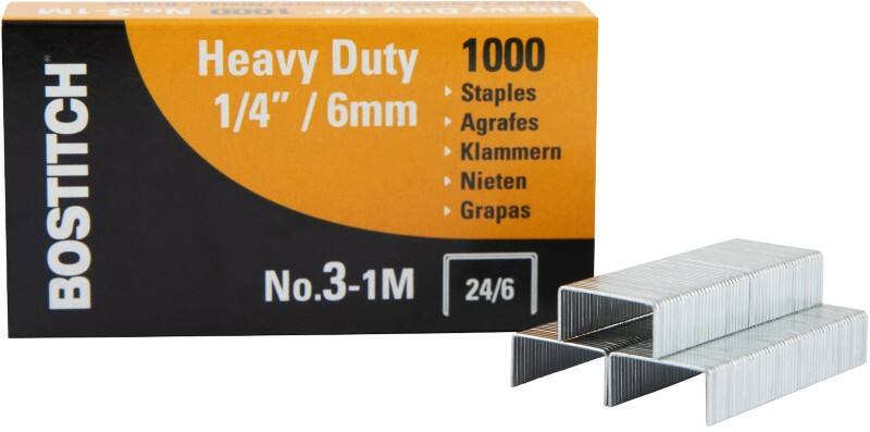 Bostitch Heftklammern 24/6 NO.3-1M Metall Silber 1000 Heftklammern