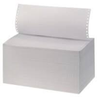 Niceday Computer-Endlospapier DIN A4+ 60 g/m² Längsperforation, 1-fach 330 mm x ca. 203 mm (8") DIN A4 quer Weiß 2000 Blatt