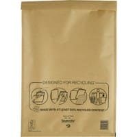 Mail Lite Luftpolster-Versandtaschen J/6 300 (B) x 440 (H) mm Abziehstreifen Goldgelb 50 Stück