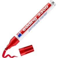 edding 3300 Permanentmarker Breit Keilspitze 5 mm Rot Nachfüllbar Wasserbeständig