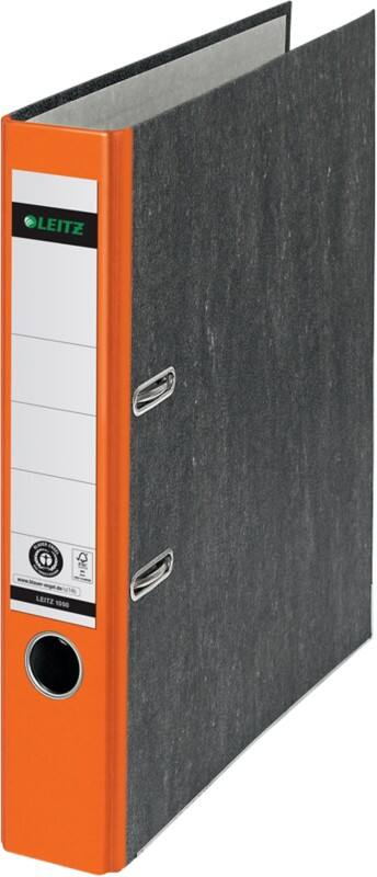Leitz 180° Ordner Schmal A4 52 mm Orange 2 Ringe 1050 Pappkarton Wolkenmarmor Hochformat