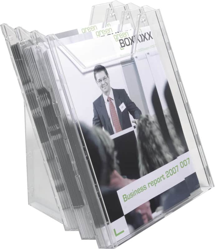 DURABLE Combiboxx A4 Prospektständer Wandmontiert Transparent UNKNOWN 25,5 x 9 x 32,5 cm 3 Stück