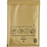 Mail Lite Luftpolster-Versandtaschen F/3 220 (B) x 330 (H) mm Abziehstreifen Goldgelb 10 Stück