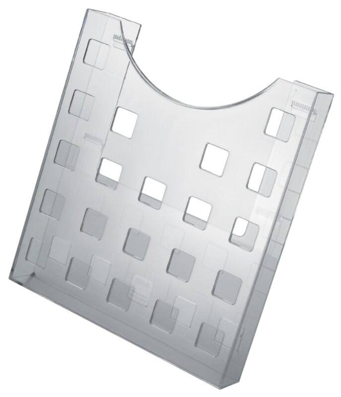 helit einzeln A4 Prospektständer Wandmontiert Transparent H6102502 24,1 x 3,7 x 26,4 cm