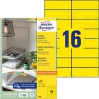 AVERY Zweckform Laser Etiketten 3455 Ja DIN A4 Gelb 105 x 37 mm 100 Blatt à 16 Etiketten