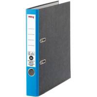 Viking Ordner A4 Hoch 50 mm Blau, Schwarz 2 Ringe Pappkarton Wolkenmarmor Hochformat