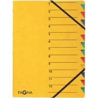 PAGNA Easy Ordnungsmappe 24131-05 DIN A4 Karton Gummiband 24 (B) x 0,5 (T) x 32 (H) cm Gelb