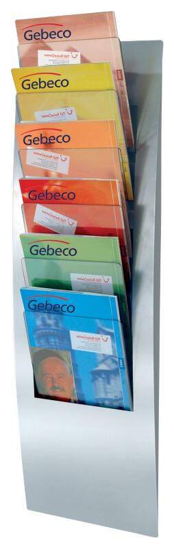 Kerkmann Varia A4 Wandprospekthalter Silber 6507 31 x 10 x 102 cm