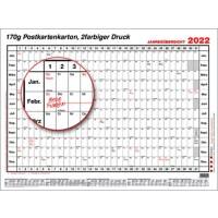 Güss Kalender GmbH Jahresplaner A2 2022 1 Jahr pro Seite Quer Weiß 60 x 42 cm