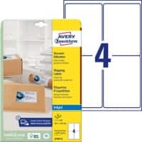AVERY Zweckform Versandetiketten J8169-25 Weiß A4 99,1 x 139 mm 25 Blatt à 4 Etiketten