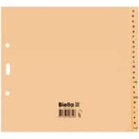 Biella A - Z Register A4 (halbe Höhe) Braun 24-teilig 2 Löcher