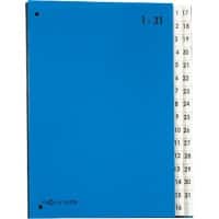 PAGNA Pultordner Blau A4 Hartpappe 1 bis 31 Blau