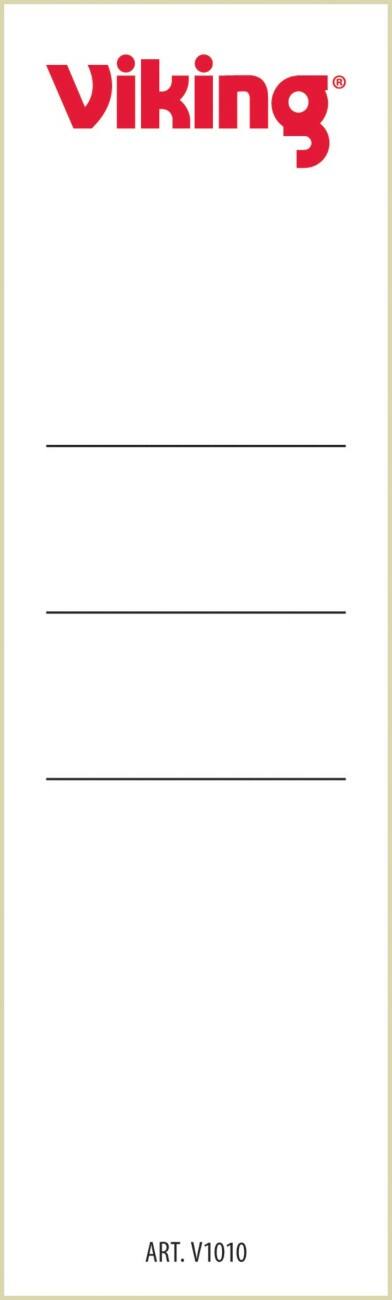 Viking Einsteck-Rückenschilder 50 mm x 158 mm Weiß 10 Stück