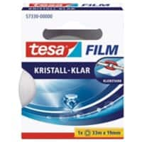 tesa Klebeband tesafilm Kristall-Klar 57330 Transparent 19 mm (B) x 33 m (L) PP (Polypropylen)