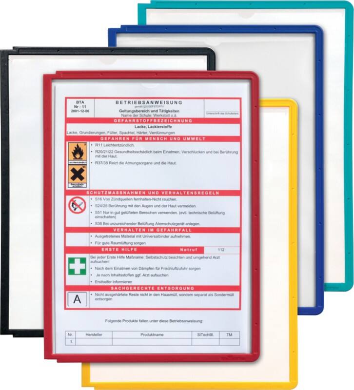 DURABLE Sherpa Sichttafel 5 Flächen A4 Kunststoff, PP (Polypropylen) Farbig sortiert 5 Stück