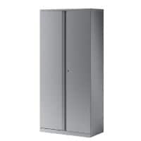 Bisley Flügeltürenschrank 4 Fachböden Essentials Silber 914 x 470 x 1.970 mm
