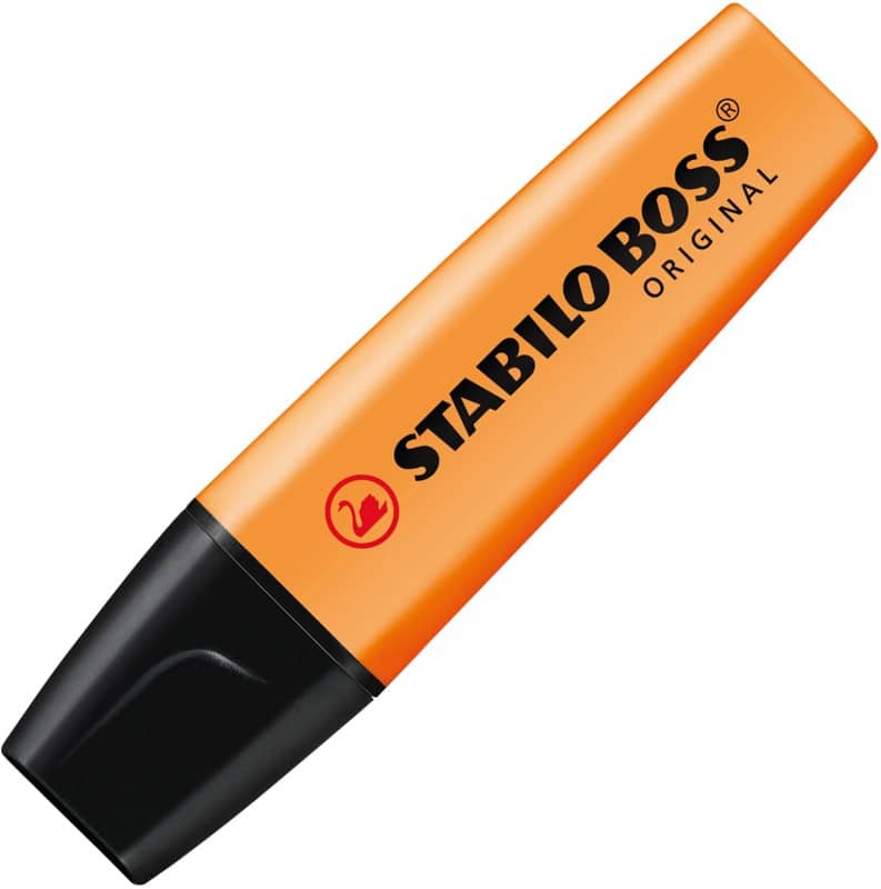 STABILO BOSS ORIGINAL Orange  Breit Keilspitze 2 - 5 mm Nachfüllbar