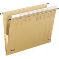 Leitz ALPHA Hängetaschen 1936 A4 Mit Organisationsleiste V-Base 15 mm 250 g/m² Naturbraun 100% Recycelter Natron-Karton