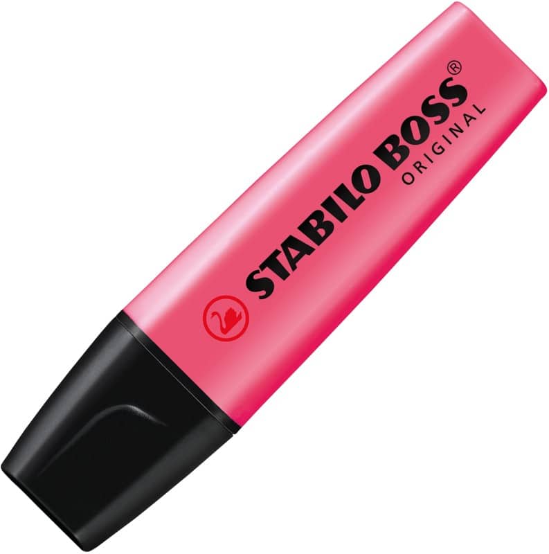 STABILO BOSS ORIGINAL Rosa  Breit Keilspitze 2 - 5 mm Nachfüllbar