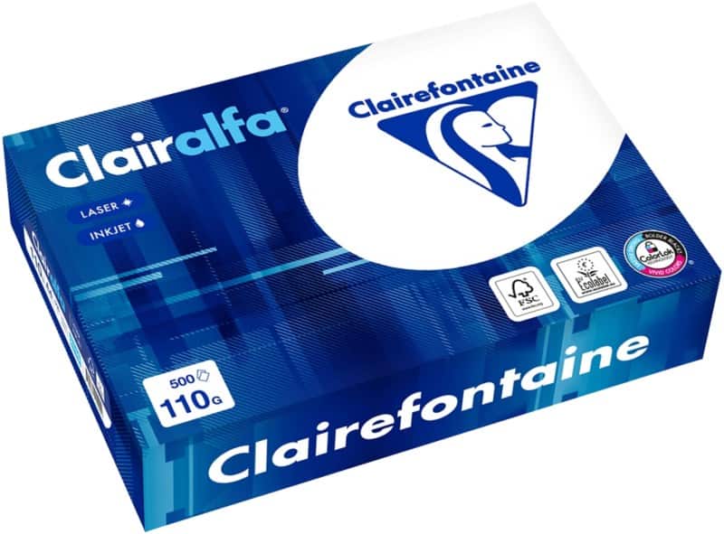 Clairefontaine Clairalfa  DIN A4 Druckerpapier Weiß 110 g/m² Glatt 500 Blatt