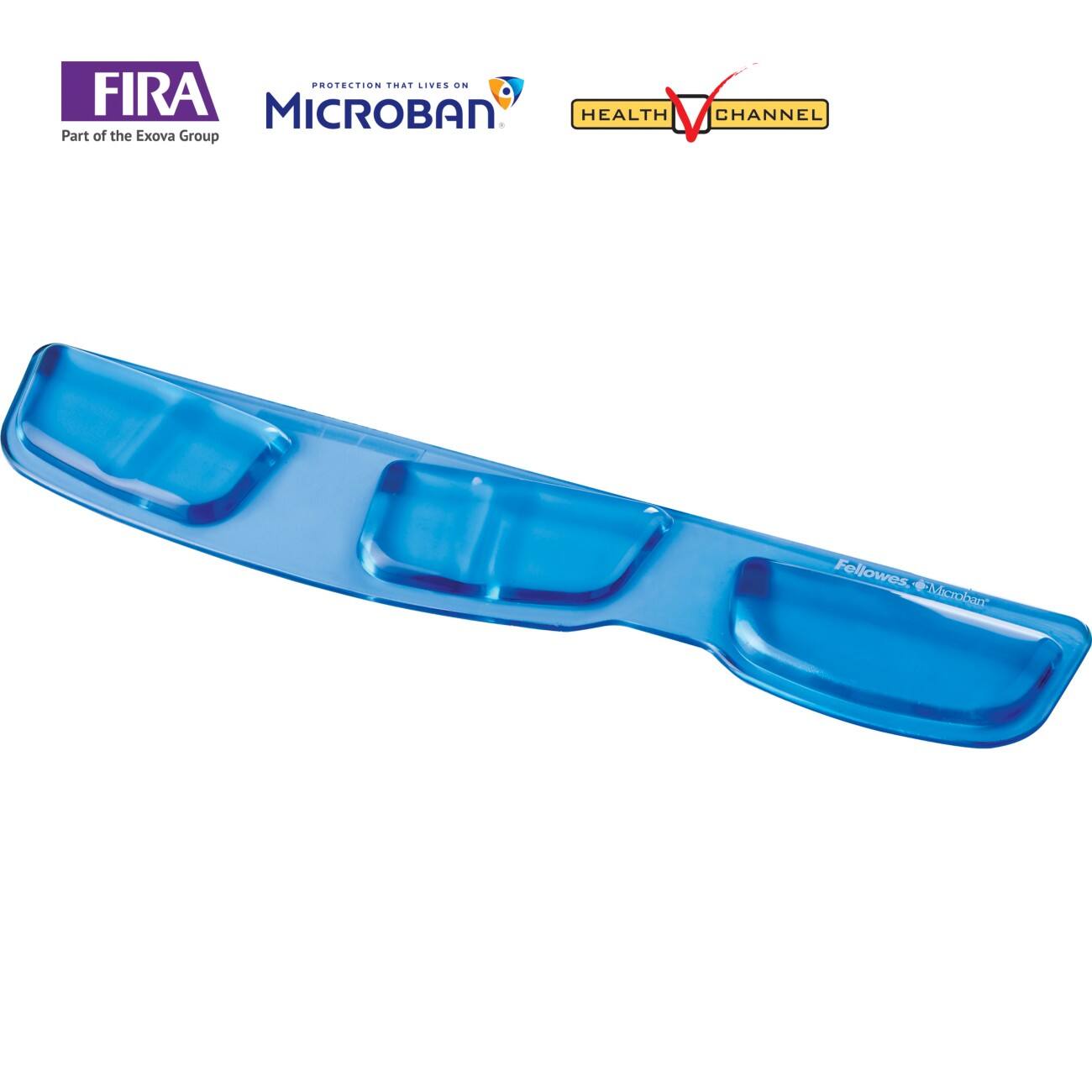 Fellowes Tastatur-Handgelenkauflage Health-V™ Crystal Blau