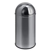 Vepa Bins EKO Push Push-Mülleimer 40 L Silber Metall