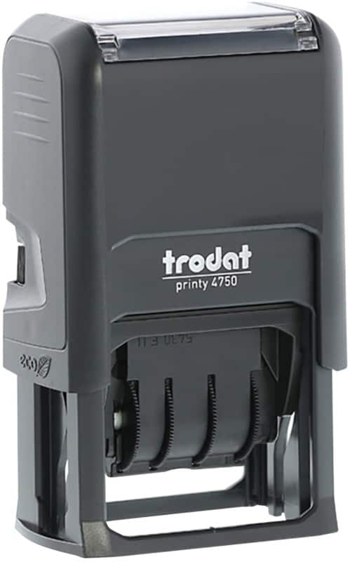 Trodat Printy 4750/L1 Datumstempel mit Text, 2-farbiger Abdruck