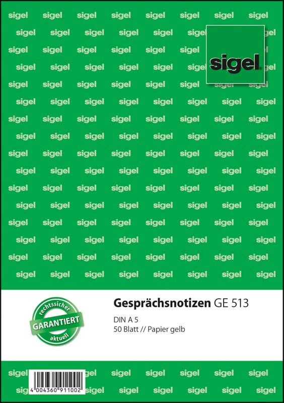 Sigel Gesprächsnotiz GE513 DIN A5