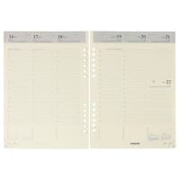 Brepols Terminplanernachfüllung Brefax A5 1 Woche / 2 Seiten 2026 Creme