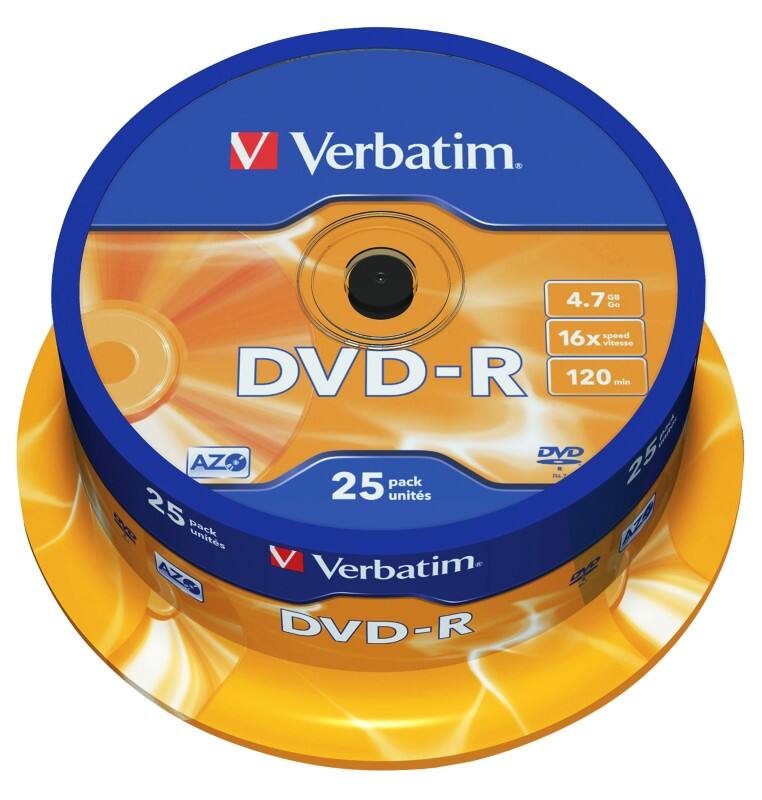 Verbatim DVD-R Spindle Silber 16x 4.7 GB 25 Stück