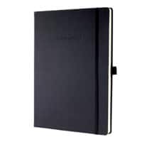 Sigel Conceptum A4 Fallgebunden Schwarz Hardcover-Notizbuch Blanko 97 Blatt