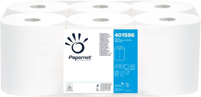 Papernet Special Papierhandtücher Zentralentnahme Weiß 2-lagig 137 m 401596 6 Rollen à 137 m