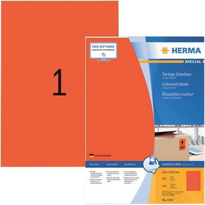 HERMA 4402 Multifunktionsetiketten SuperPrint Rot Rechteckig 100 Etiketten pro Packung