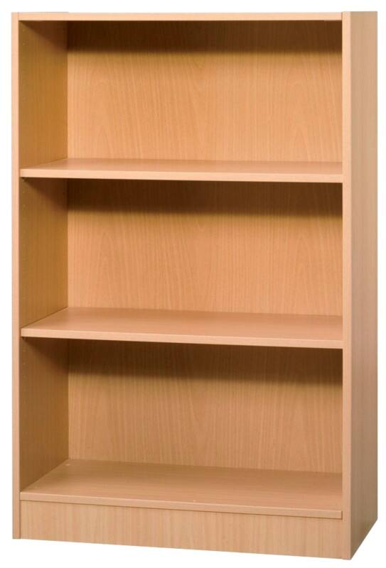 Hammerbacher Melaminharzbeschichtete Spanplatte Bücherregal 2 Fachböden 800 x 400 x 1.270 mm Braun Buche