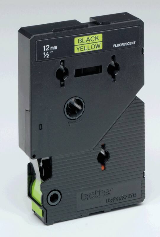 BrotherSchriftbandkassette / TCC01, 12 mm, signal gelb schwarz