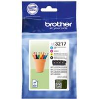 Brother LC-3217 Original Tintenpatrone LC3217VAL Schwarz, cyan, magenta, gelb 4 Stück Multipack