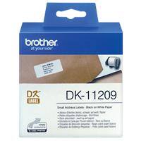 Brother QL Etiketten Authentisch DK-11209 DK-11209 Selbsthaftend Schwarz auf Weiß 62 x 29 mm 800 Etiketten